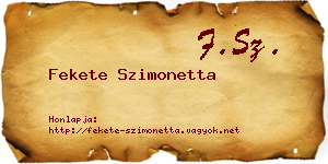 Fekete Szimonetta névjegykártya